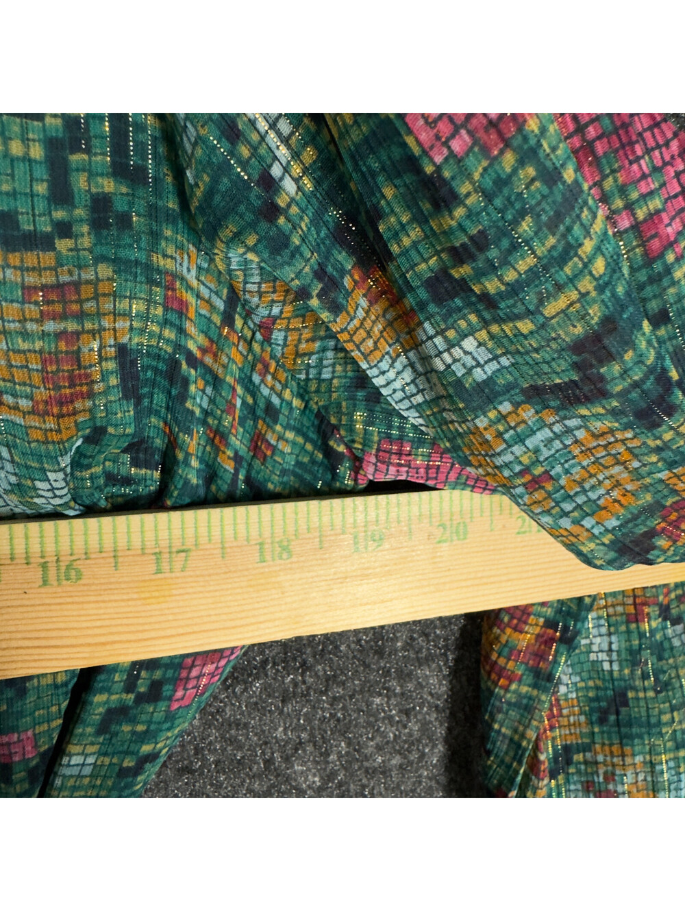 LC Lauren Conrad Wrap Dress S Small Green Floral Long Tasseled Belted V-Neck - Picture 5 of 9